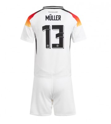 Tyskland Thomas Muller #13 Hjemmebanesæt Børn EM 2024 Kort ærmer (+ korte bukser)